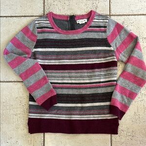Artisan NY Pink and Gray Striped Sweater